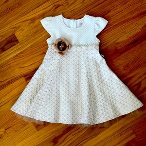 Gorgeous creme and gold girl’s dress